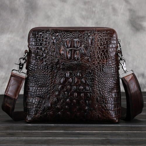 Bolso cruzado retro de cuero para hombre con diseño casual y elegante 5