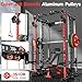 Eryntix Smith Machine Home Gym for Strength Training, All-in-One Power Cage with Cable Crossover, Squat Rack, LAT Pulldown, Pull-Up Bar, 2600LBS Capacity Gym System with 18 Attachments