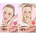 UCANBE 5 Colors Face Blusher Palette Waterproof Matte Long Lasting Lightweight Blush Powder Pink Coral Blushing Pallet with Brush Mirror Women Makeup Gift Set Kit