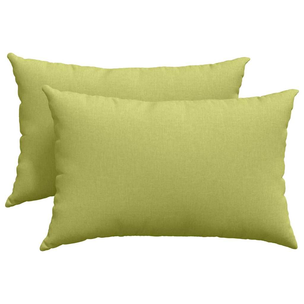 Set di 2 cuscini decorativi per divano con imbottitura, 60 x 40 cm, colore verde chiaro, moderni cuscini da divano in tessuto morbido, sfoderabili con chiusura lampo, per soggiorno e camera da