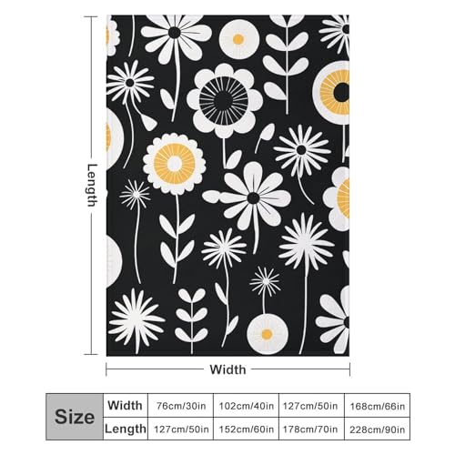 Couverture douce et chaude à fleurs 127x177cm pour canapé - 3