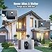 SECRUI Doorbell, Wireless Doorbell with 2 Receivers Easy installation, Adjustable Volume, 58 Chimes, Colorful LED, 1000Ft Range, M520+F55, Black