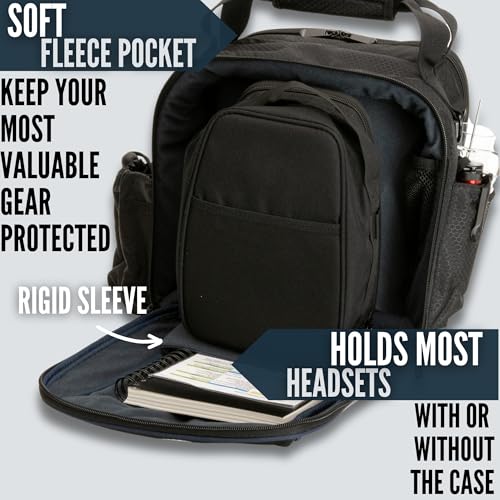 Pilot Bag - The Venture Flight Bag For Pilots - Fits All Aviation Travel Flight Gear Including Your Pilot Kneeboard, Ipad, And Aviation Headset - Pilot Flight Bag4