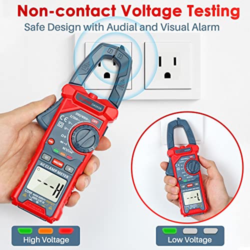 Astroai CM2K0R Digital Clamp Meter Multimeter 2000 Counts Amp Voltage Tester Auto-Ranging With Ac/Dc Voltage, Ac Current, Resistance, Capacitance thumb #2
