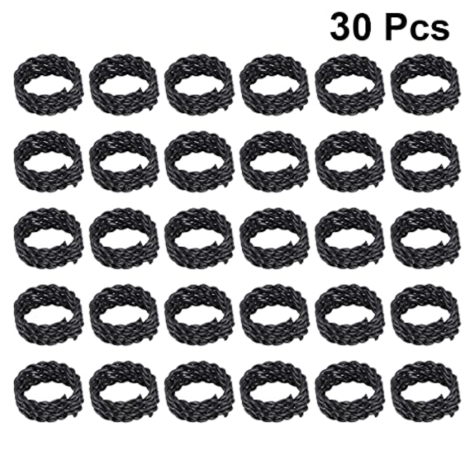 30PCS Wig Accessories Hair Extensions Crimp Rings, Black