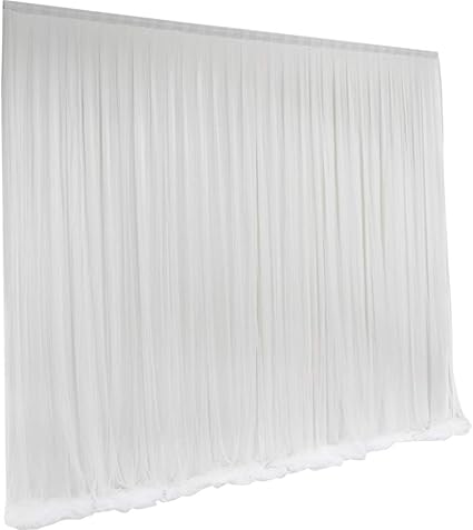 Amazon Umoraカーテン バックグラウンド ステージ 写真撮影 背景布 垂れ幕 エレガント イベント パーティー クリスマス ホワイト 3 3m Umora バックペーパー 背景布