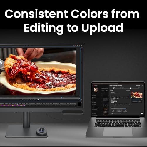 BenQ PV3200U 32” 4K UHD Monitor for Video Editing, 95% DCI-P3, 100% Rec.709/sRGB, 2.1ch Speakers, 65W USB-C, Mac Compatible, Factory-Calibrated, Software Calibration, Ergonomic Stand