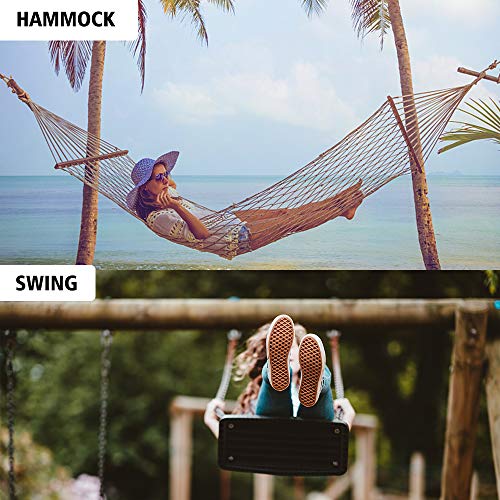 Tree Swing Straps Kit-Two Adjustable (20Loops Total) Straps Hold 2000Lbs Two Heavy Duty Carabiners (Stainless Steel),Easy & Fast Swing Hanger Installation To Tree, 100% Non-Stretch (5Ft) #TOP5