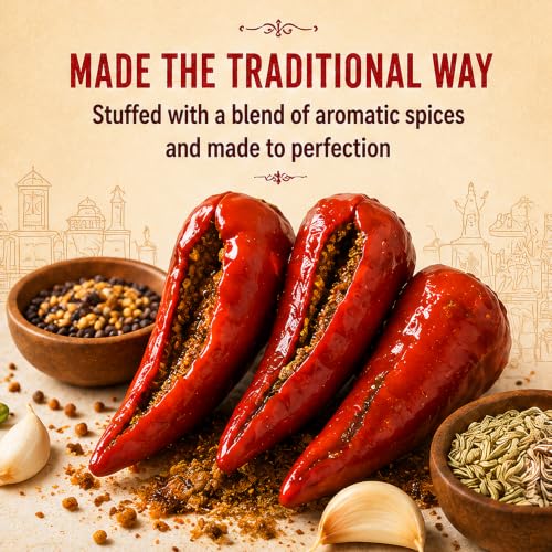 Image of Morton By Birla Stuffed Red Chilli Pickle 400 Gm