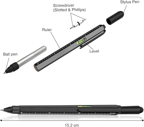 Miniatura 2 de Regalos para papá para el día del padre, Hongred 2 piezas bolígrafo multiherramienta, rellenos de calcetines para regalos de hombres para él