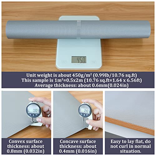 Hersvin Shelf Liner, 24" X20' Non-Adhesive Drawer Liners Eva Kitchen Cupboard Cabinet Covering Undersink Mat Washable Fridge Lining Paper (Gray/Diamond) #TOP1