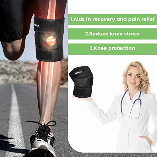 Yongca Adjustable Knee Braces For Knee Pain Women And Men,Knee Brace With Side Stabilizers And Patella Gel Pads,Knee Sleeve Support For Workout And Injury Recovery #TOP4