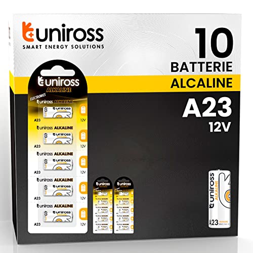 Uniross Pila Batteria Mn21 A23 23A 12V Pile Specialistiche Alcaline - 2 Blister Da 5 Batterie