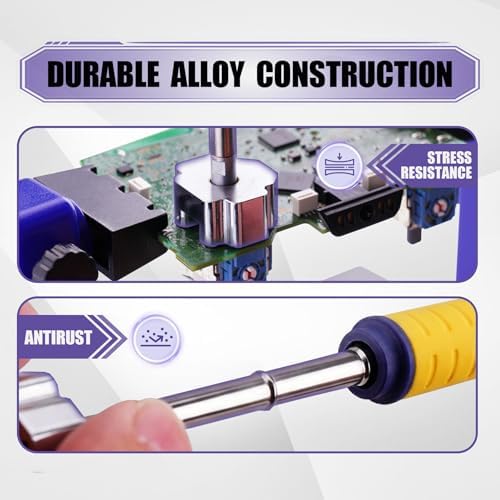 eXtremeRate 3D Joystick Desoldering Iron Tip with Heating Stick Compatible with T12 Soldering Station for PS4 PS5/EDGE for Xbox One/Series S X & Switch Pro Controller 13mm Analog Sticks Repair Tools - 4