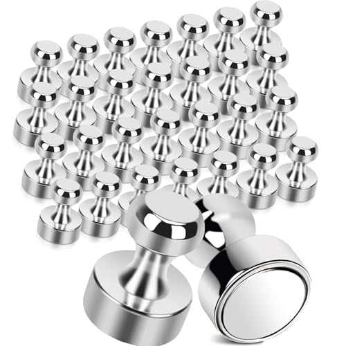 Neodym Magnete - 28 St&uuml;ck, 12 mm x 16 mm, Mini Magnete f&uuml;r Whiteboard, K&uuml;hlschrank, Pinnwand, Stecktafel, B&uuml;ro
