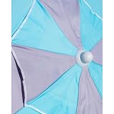 SUN & SURF Parasol plażowy PREMIUM z wentylacją 220 cm nachylona końcówka TWISTER i podwójne uszczelnienie UPF 50+ UV, Royal Blue, 180 CM