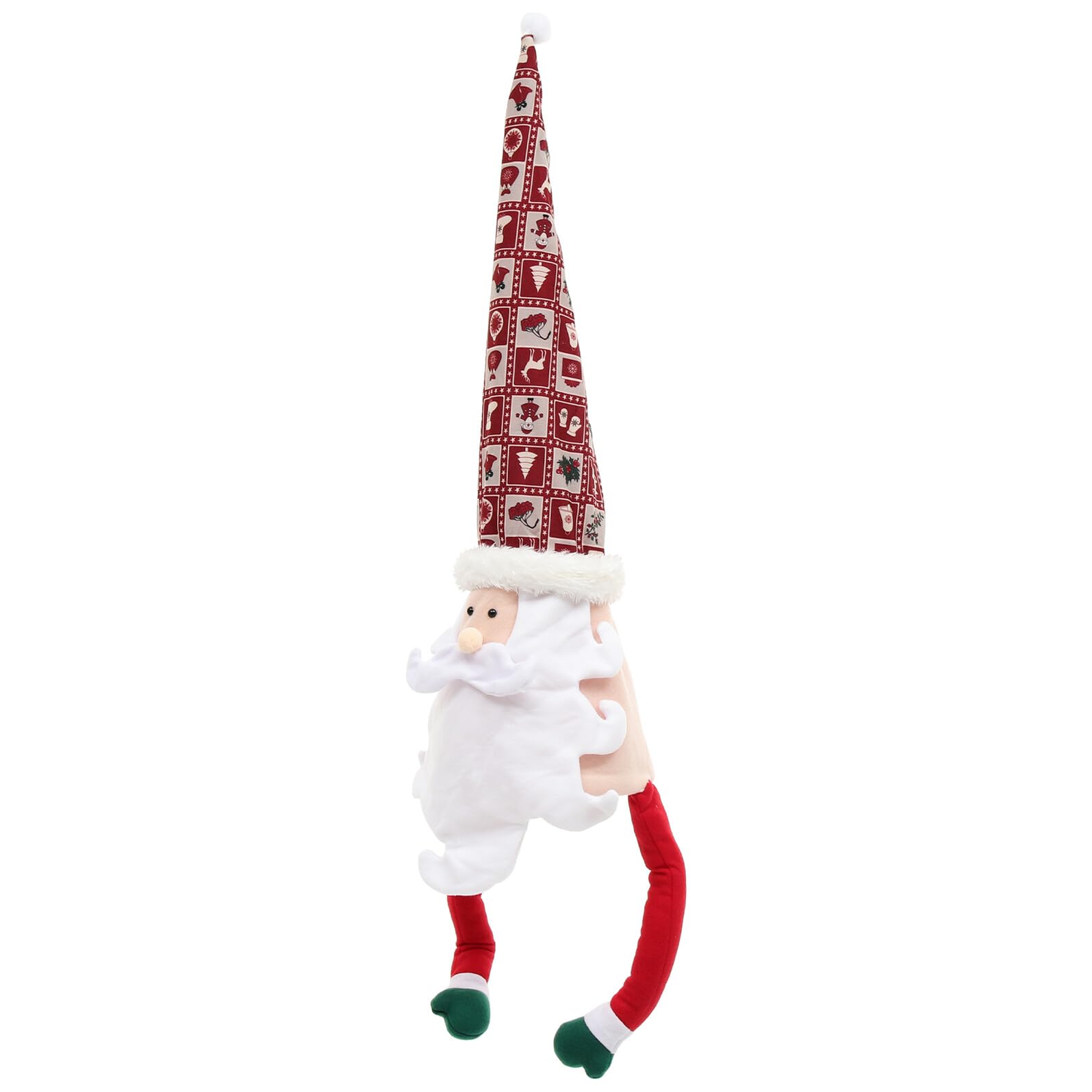 Muñeco de tela navideño para decorar el salón y la copa del árbol en familia