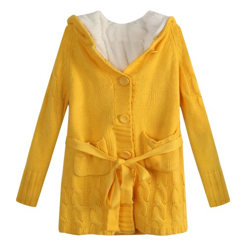 Richie House Little Girls' Cardigan Sweater with Short Floss Lining Rh1009