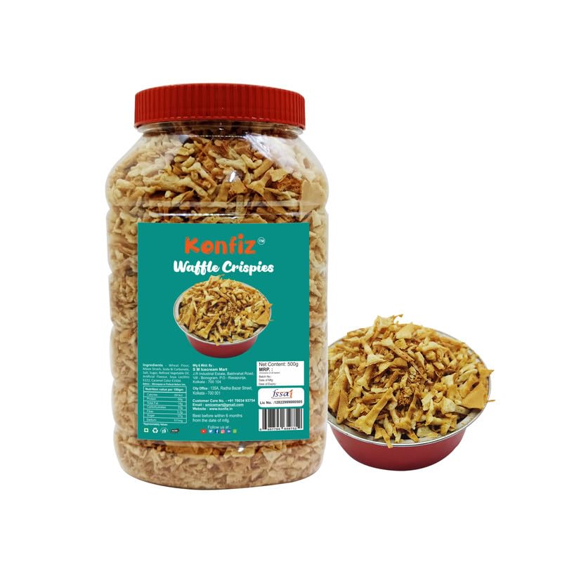 KONFIZ Waffle Crispy & Crumbs-snacks & for cake, desserts food decor-500gms-picture-25