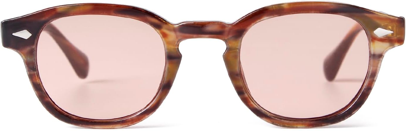 ADE WU Retro Round Sunglasses for Women Men Vintage Small Circle Frame Tinted Sun Glasses Unisex Stylish 46mm - Image 3