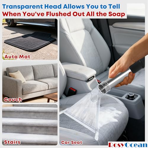 RosyOcean Universal Compatible with All Shop Vacs Extractor Attachment with 2-1/2" & 1-7/8" & 1-1/4" Three Adapters Vacuum Head Extraction Accessory for Upholstery & Carpet Cleaning & Auto Detailing - Image 3