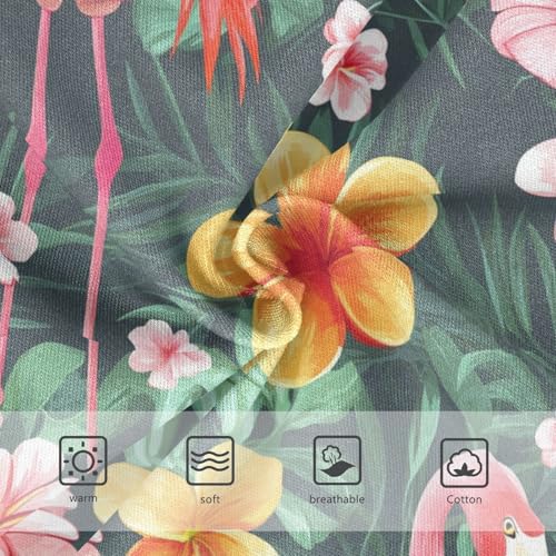 Wusikd Cute Pink Flamingos Girls' Underwear Cotton Exotic Flowers Girls Briefs Soft Toddler Underwear 2T3