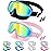 Vvinca Swim Goggles with Nose Cover, Fabric Strap Toddler Kids Swimming Goggles Diving Mask Anti-Fog/UV No Leak for Age 3-15