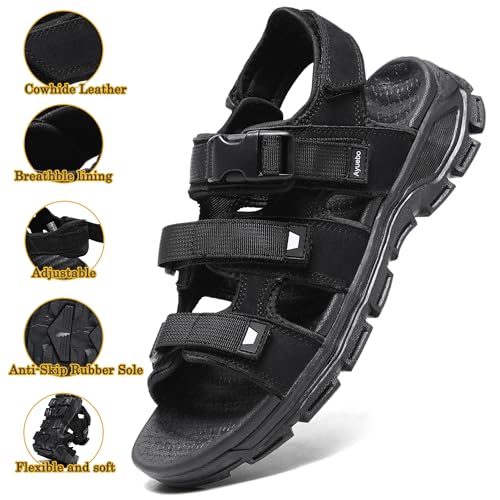 Athletic Sandals for Men's Open Toe Walking Sandals Outdoor Hiking Sandal Anti-Slip with Adjustable Strap for Summer Beach4