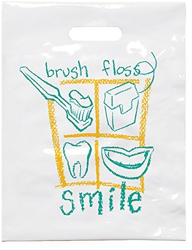 Practicon 1109612 Brush Floss B Patient Care Bags, 7-3/4" X 9" (Pack Of 100) #TOP5