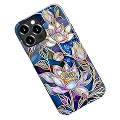 Stained Glass Lotus Flowers Gold Purple