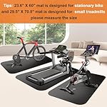 Treadmill Mat,Bike Mat,Stationary Bike Mat,Foldable Treadmill Mat for Hardwood Floors and Carpet.for Exercise Bike,Exercise Equipment Indoor Cycles,Rowing Elliptical (23.6" X 47.5") - Image 3