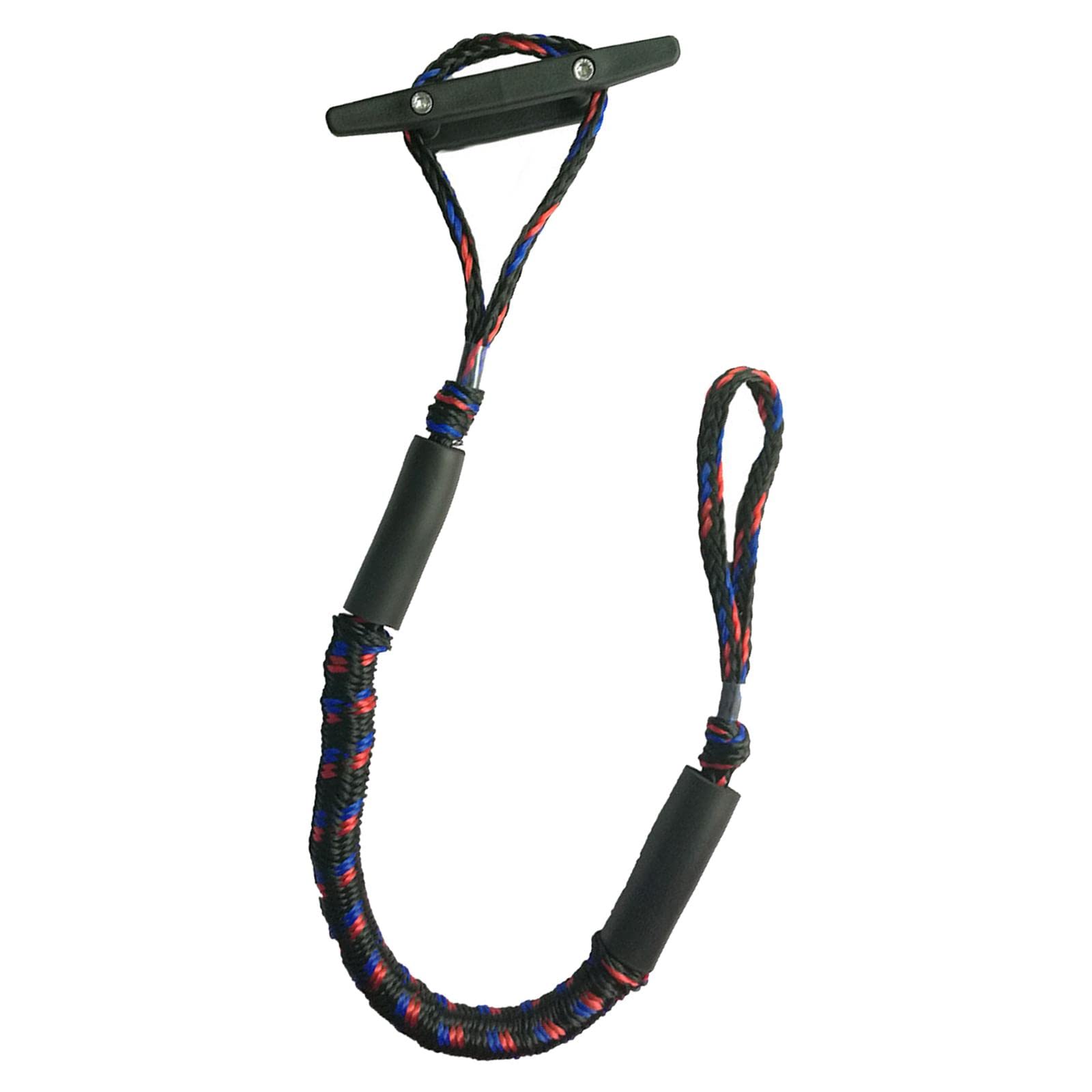 Jfgctyhxy Red Black Blue Bungee Dock Line Stretchable Mooring Rope Boat Anchor(Red Black Blue)