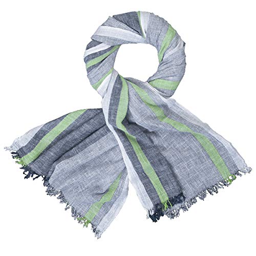 Lindenmann Sciarpa Uomo In Cotone – 190x70 Cm – Colore Beige – Prodotta In Germania – Eccellenza Artigianale Dal 1961