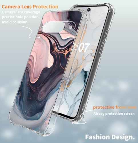 CLATUK for Google Pixel 9 Case Camera Lens Protector, [Marble Slim]+[Anti-Drop Shockproof Protective] Soft TPU Women Stylish Pixel 9 Phone Covers 2024 6.24 Inch - image 4