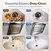 ODSD Steam Cleaner for Home & Car, 3-Level Adjustable Steamer for Cleaning, 15s Heat-Up & 1.6L Large Tank, Handheld Steam Cleaner for Car Detailing, Home, Tile, Grout, Furniture with 15pcs Accessories