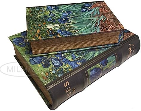 Art Masterpiece Collection Vincent Van Gogh Irises Secret Nesting Book Box (Set)