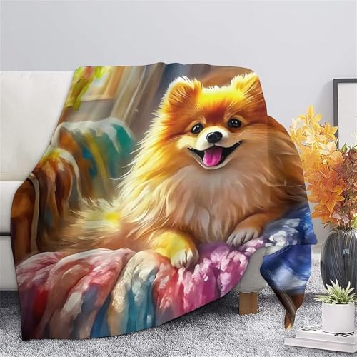 Couverture Poméranie 3D en microfibre moelleuse et douce 200x230cm - 7