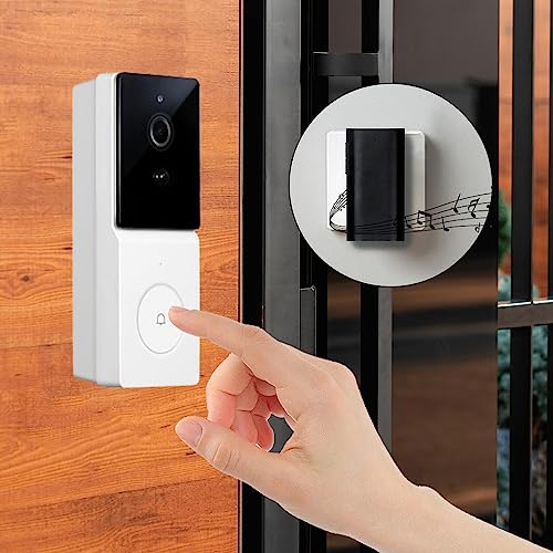Qianly Campainha de Vídeo com Câmera Fio para Apartamento Residencial