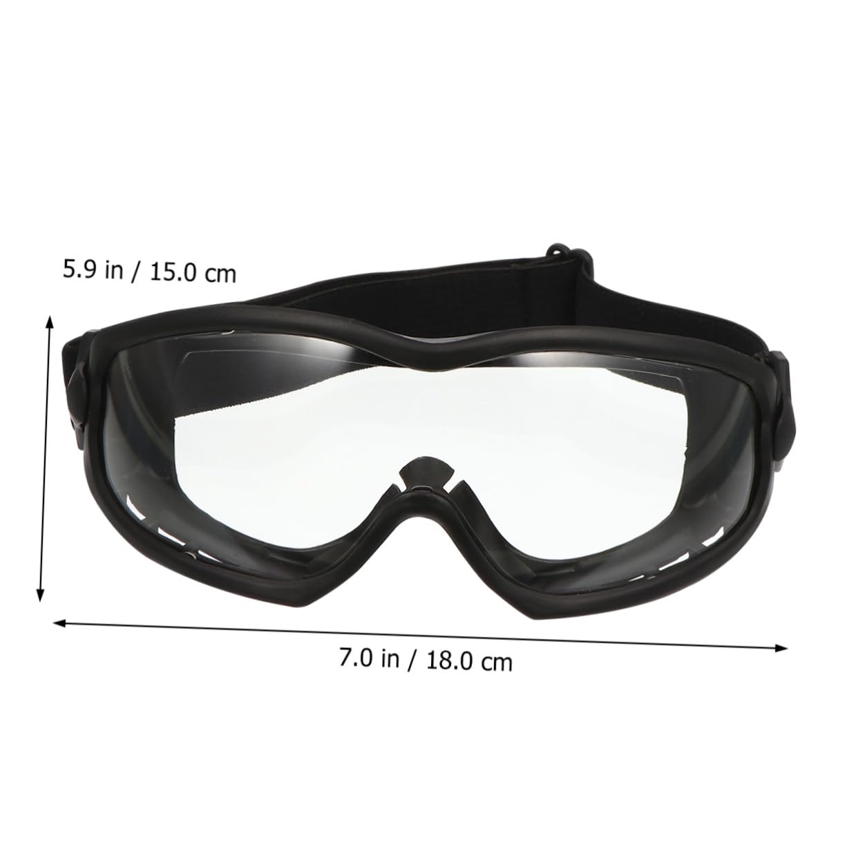 Healvian Occhiali Protettivi Anti-Vento Leggeri per Esterni Montatura Nera e Lenti Trasparenti Occhiali da Ciclismo e Equitazione Resistenti Agli Urti per Attività Outdoor e Sportive