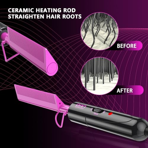 Plancha y peine caliente pequeño para cabello afro miniatura 2