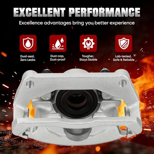 Image of Disc Brake Caliper Assembly with Bracket fit for 2009-2010 Dodge Ram 1500, 2011-2018 Ram 1500, Front Right /Left and Rear Right /Left Caliper set with 4PC, 18-B4836 18-B4837 18-B5054 18-B5055