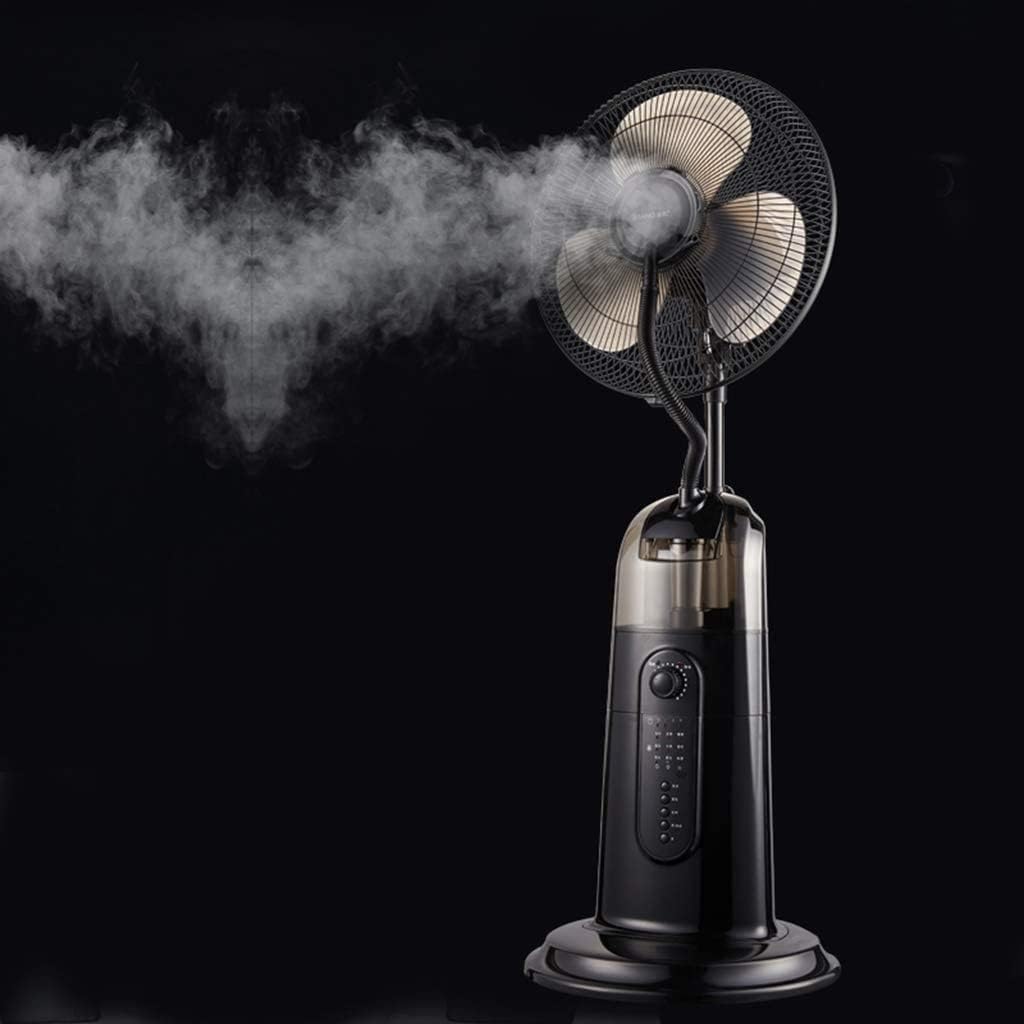 Lattice Pedestal Fans Commercial High-Velocity Outdoor Indoor Mist Fan Black Industrial Cool, Misting Oscillating Fan with Remote Control, Adjustable Height
