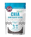 Suncore Foods – Organic Black Chia Seeds, 15oz bag, Gluten Free and Non-GMO, Vegan, Superfood