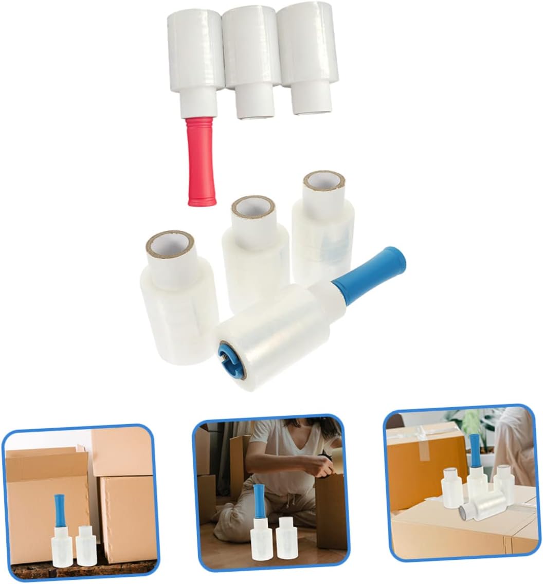 TEHAUX Industrial Stretch Wrap Film Handles Moving Tape for Boxes Shrink Wrap Roll