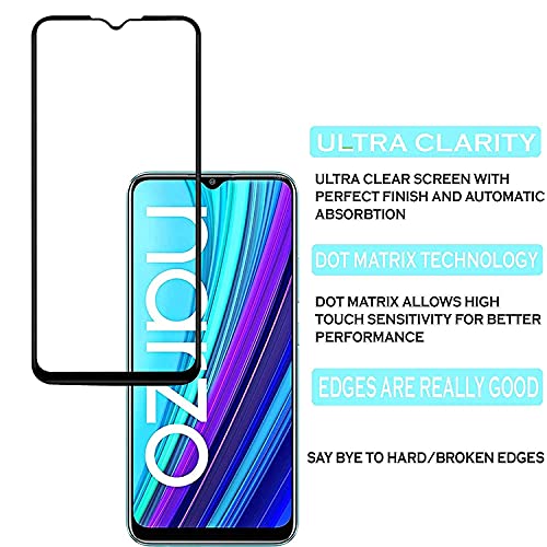 Image of DD SON (Black 11D Tempered Glass for Samsung, Redmi etc (Q-Realme Narzo 50A /50i /30A)