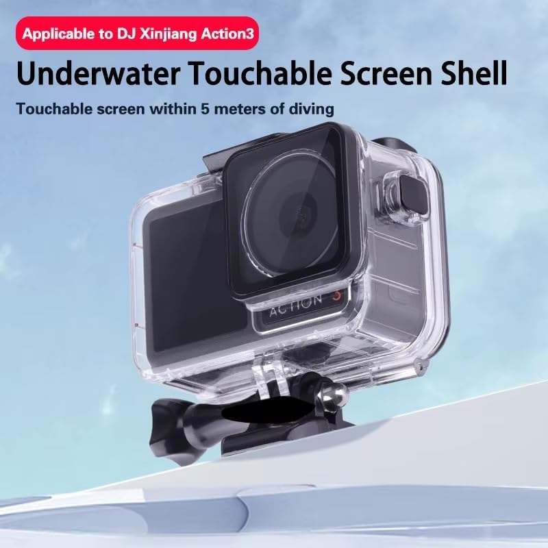 Miniatura 3 de REFLEX CAMERA Carcasa transparente impermeable con pantalla táctil transparente. Compatible con DJI Osmo Action 3 y 4 y Osmo Action 5 Pro. Probado