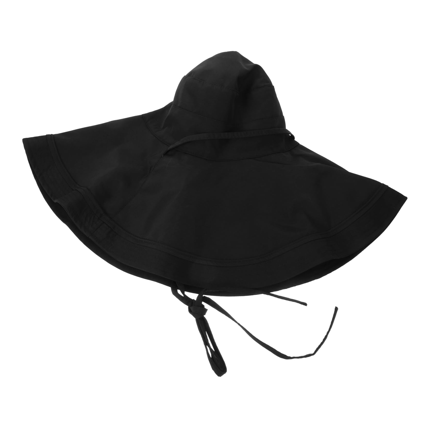 Sombrero de ala Ancha Sol para Mujer Negro Plegable UV