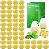 48 Pack Peppermint Skunk Repellent, Natural Raccoon Repellent Keep Skunks Out from Outdoor Yard Attic Garden House, Long-Lasting Protection, Safe for Dogs and Children