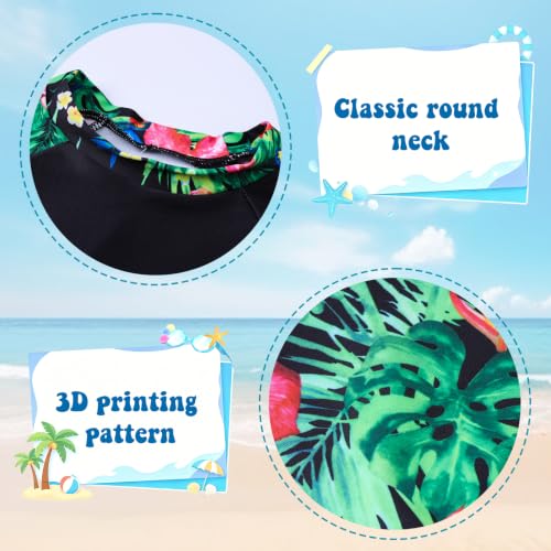 Image of Girls Swimsuit Two Piece Rash Guard Set for 4-14 Years UPF 50+ UV Protective Long Sleeve Swimwear