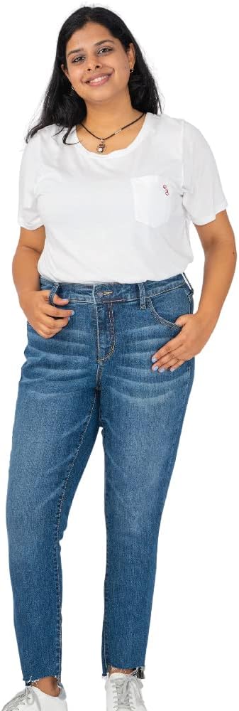 Slink - Premium Women's Plus Size Stretch High Rise Skinny Jeans (Indigo)